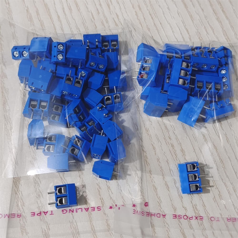 60Pcs Blue KF301-2P/3P PCB Mount Screw Terminal Block Connector 2/3Pin 5mm Pitch