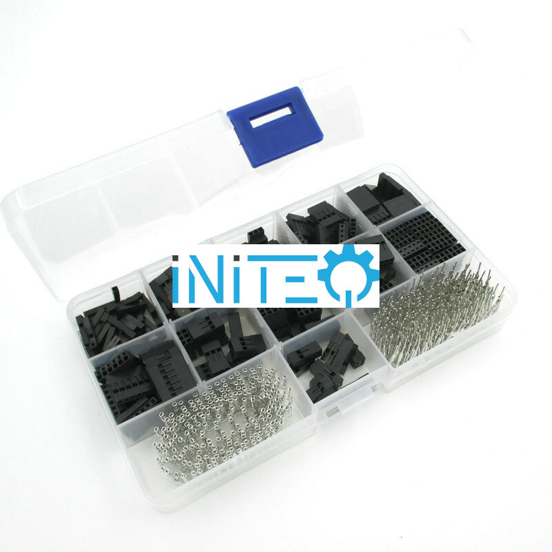 620pcs Dupont Connector Assortment 2.54mm 0.1″ Cable Header Kit Female US