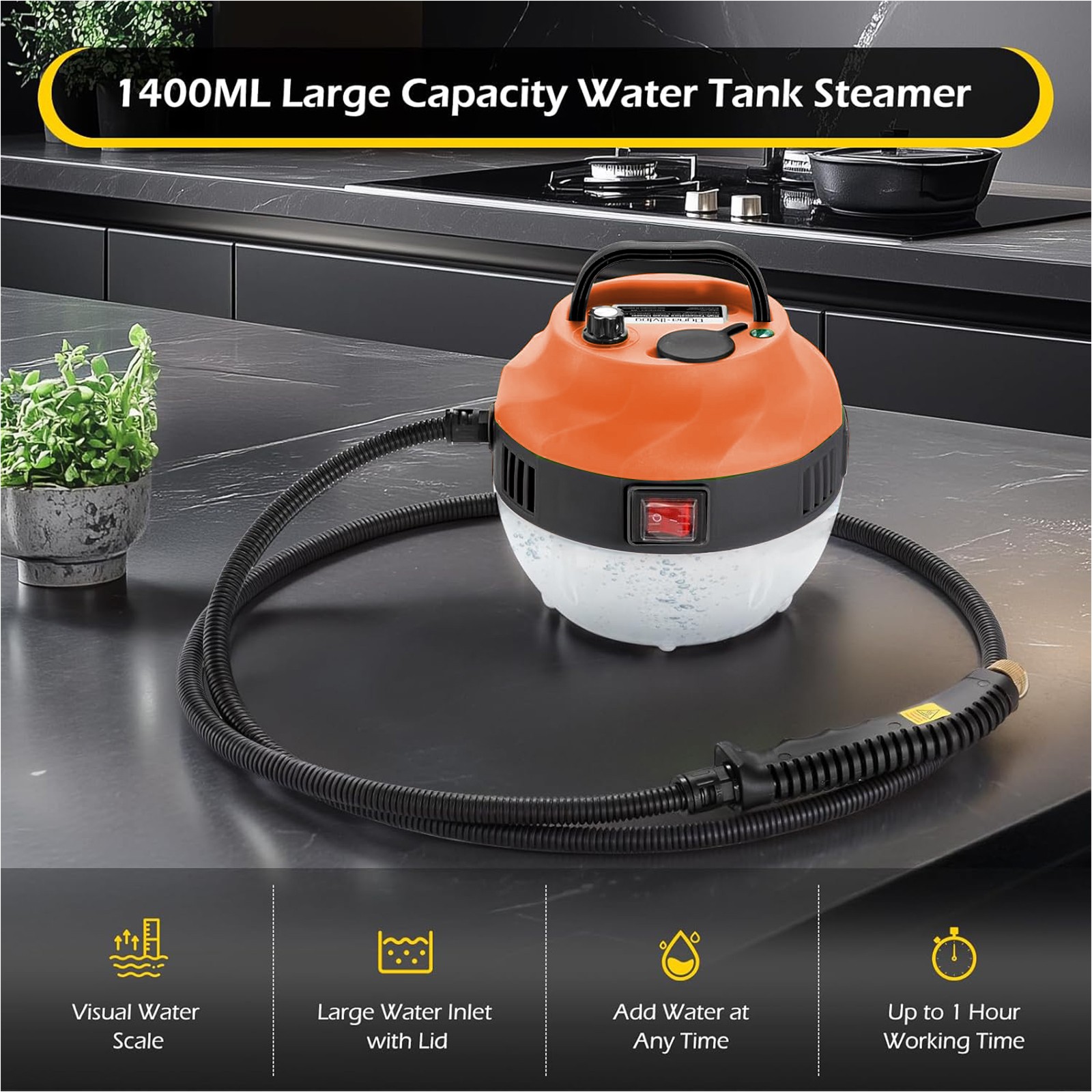 Steam Cleaner, 2500W High-Pressure Handheld Household Steam Cleaner