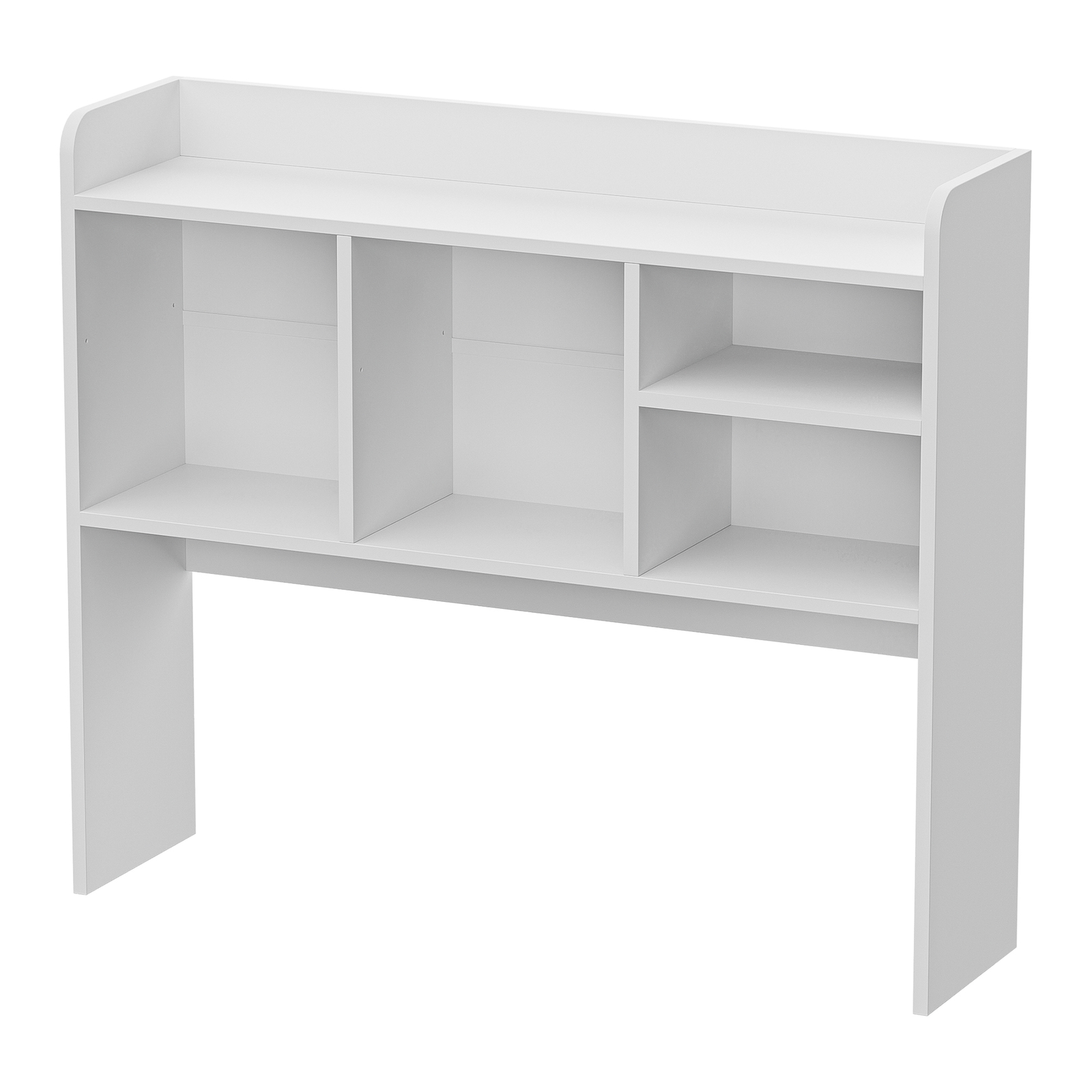 Desktop Organizer Shelf Wood Desk Hutch for Computer Monitor Display Shelf White