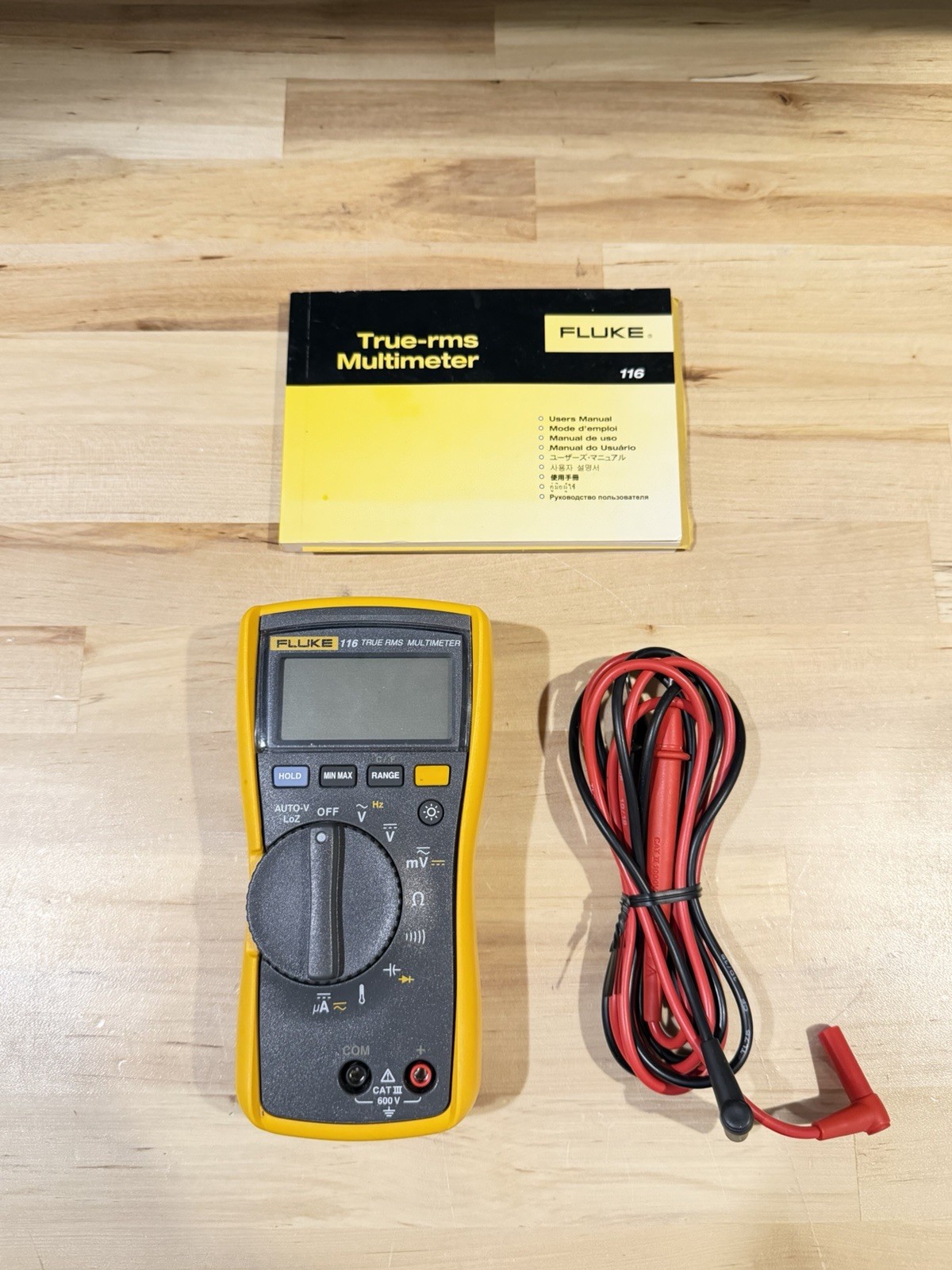 FLUKE 116 TRUS-RMS MULTIMETER / LEADS – SHIPS FAST (TESTED)