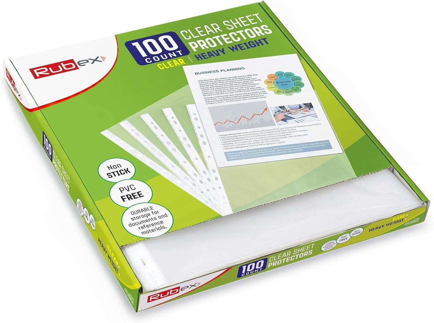 Heavyweight Sheet Protectors, Holds 8.5 x 11 inch Sheets, 9.25 x 11.25 inch T…