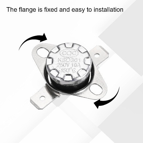 KSD301 Thermostat 150°C/302°F 10A Normally Closed N.C Adjus Number of Items: 8