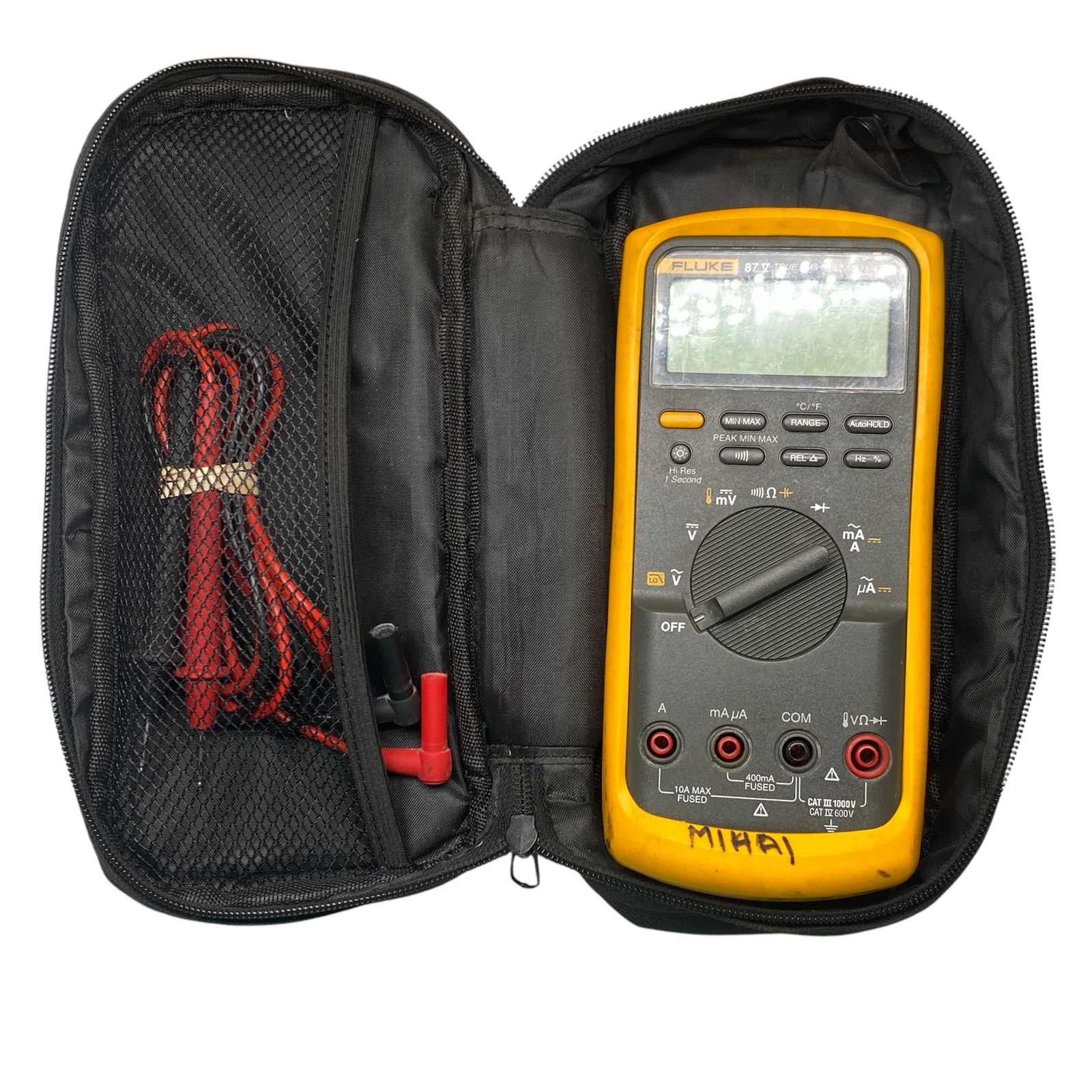 Fluke 87V True RMS Industrial Digital Multimeter w/ Test Leads & Case