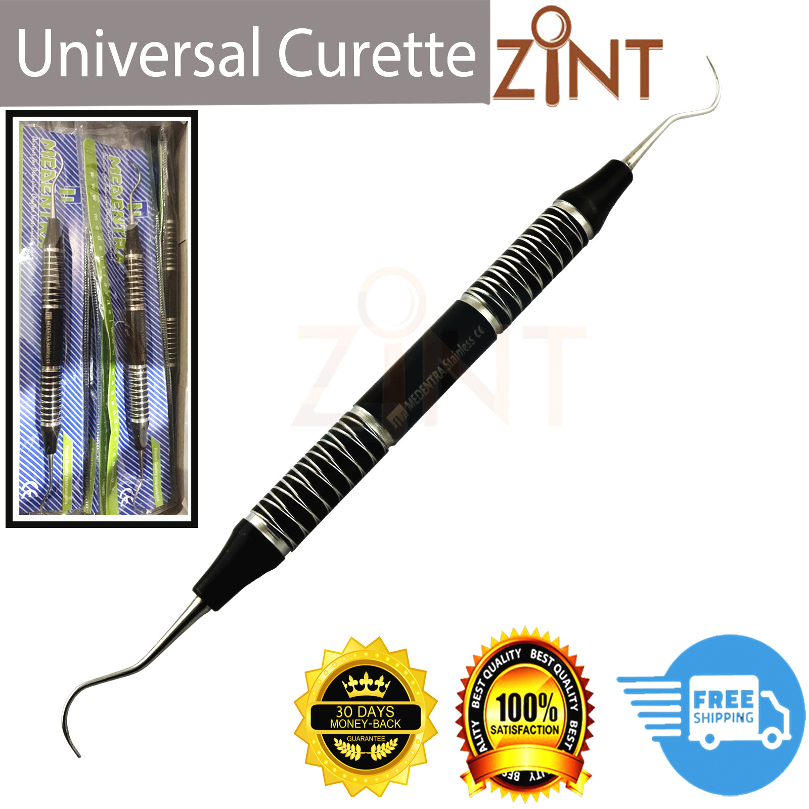 7PCS DENTAL GRACEY CURETTES HOLLOW HANDLE PERIODONTISTS ROOT DENTIST INSTRUMENTS