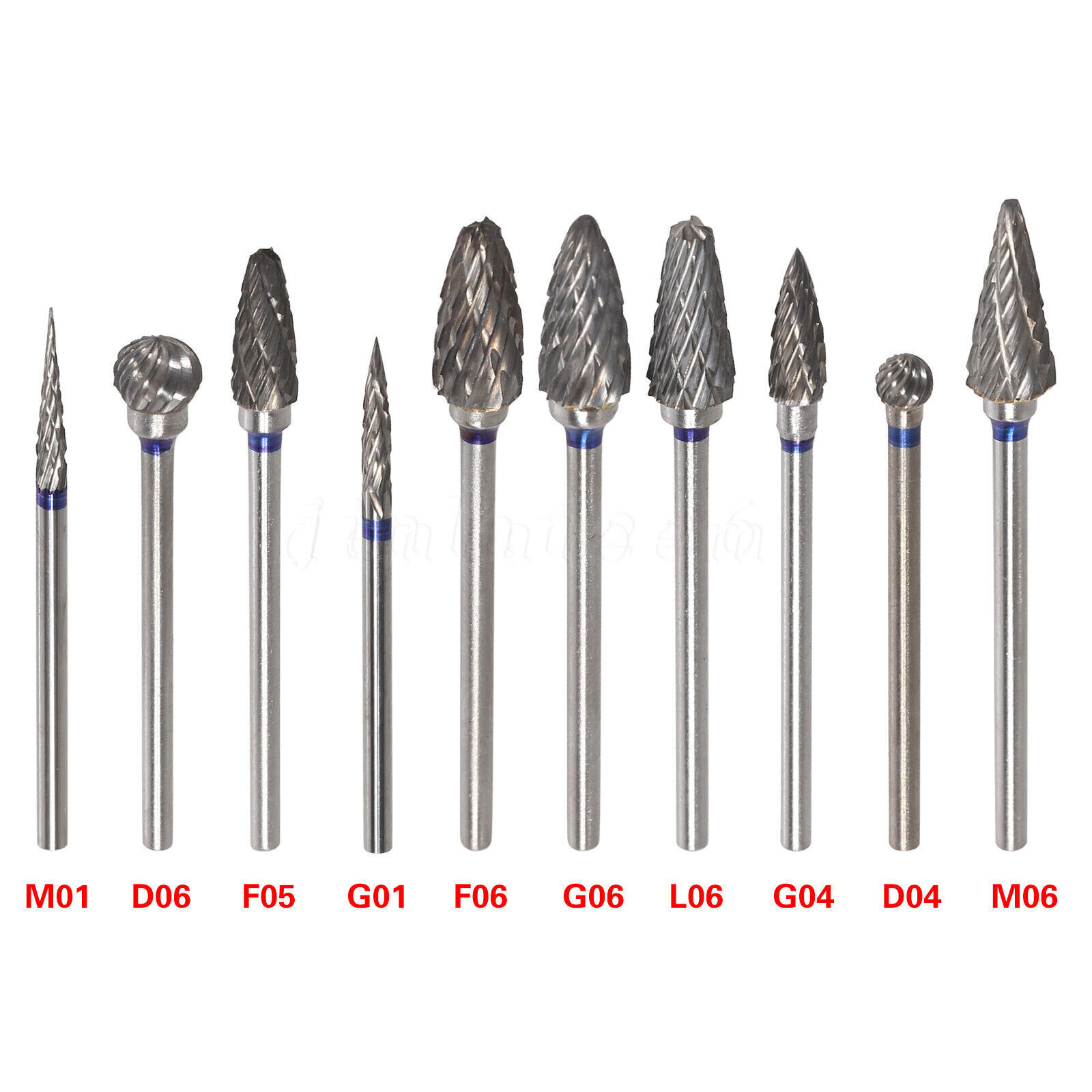 10 Pcs Tungsten Carbide HP Dental Acrylic Bur Drill Coarse Cutter 2.35mm Shank