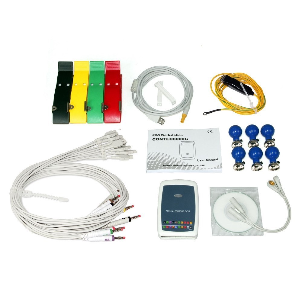 Fast Shipping from US! 8000G Portable ECG Workstation – 12-Lead PC Based Machine