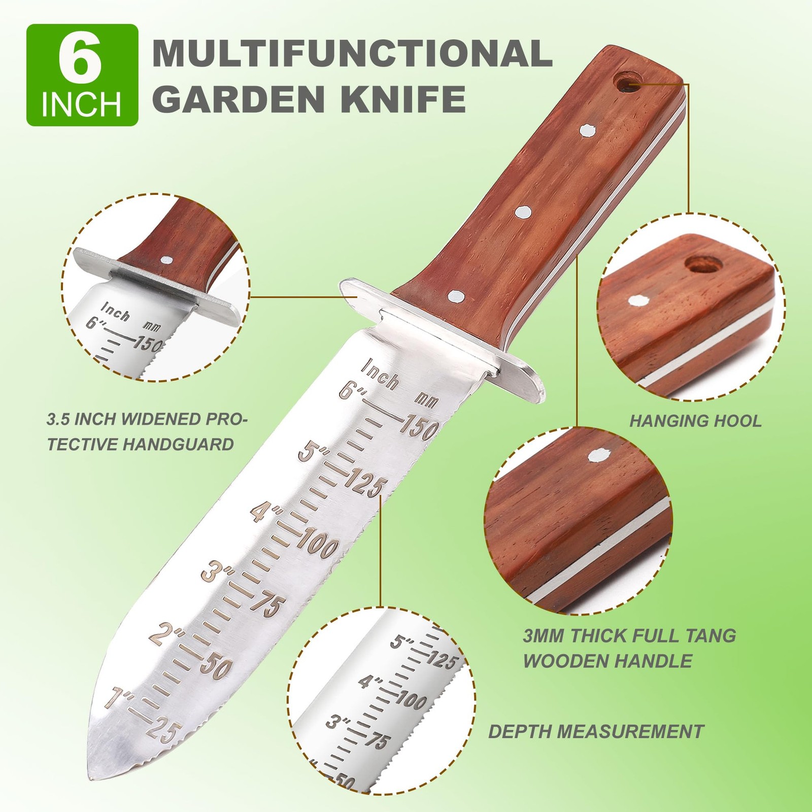 Topline Full Tang Hori Hori Garden Knife Hori Hori Knife Sharpening Stone