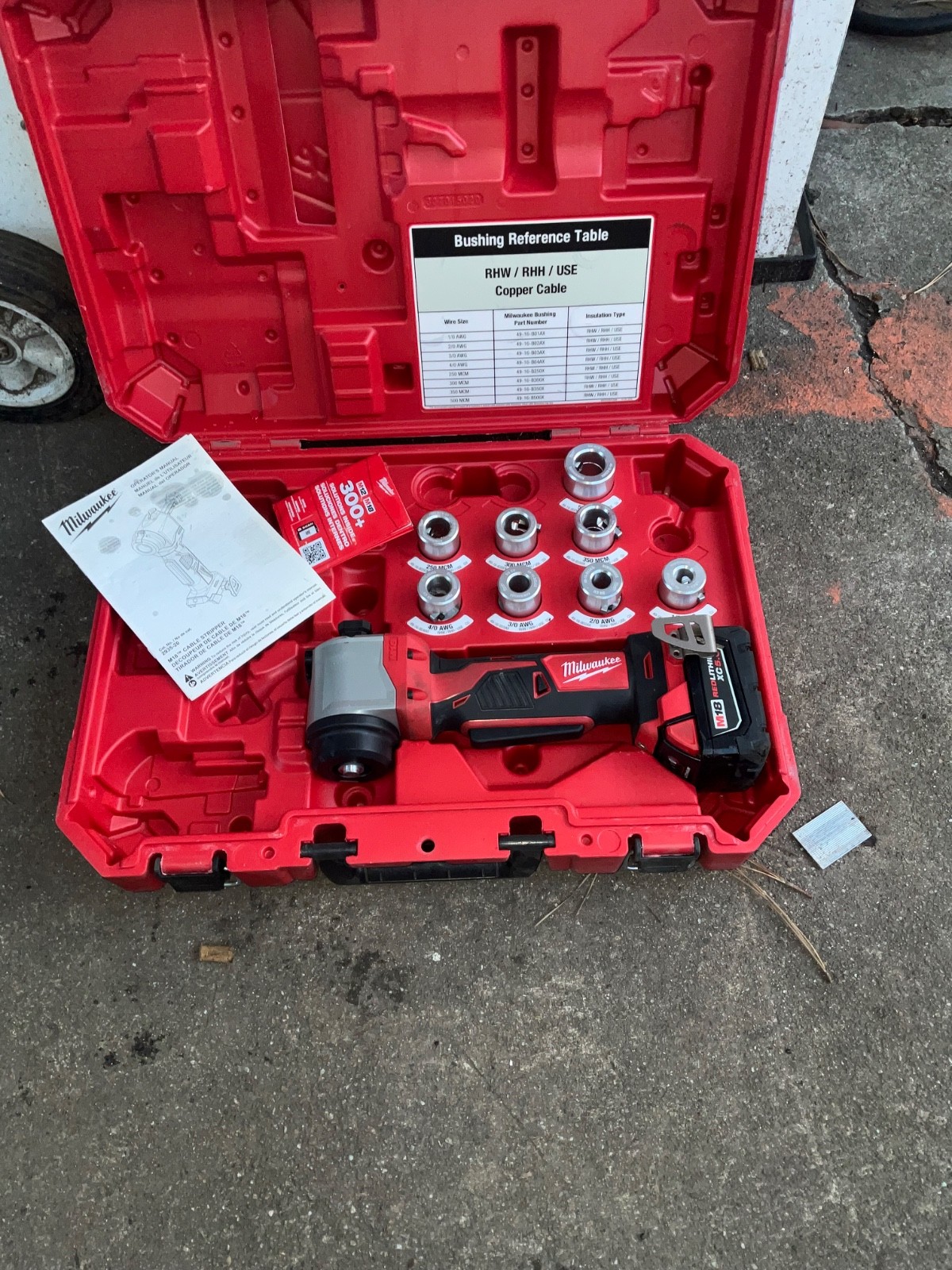 Pelacables Milwaukee 2935-20, batería de 5,0 Ah, 8 bujes de cobre, RHW, RHH,