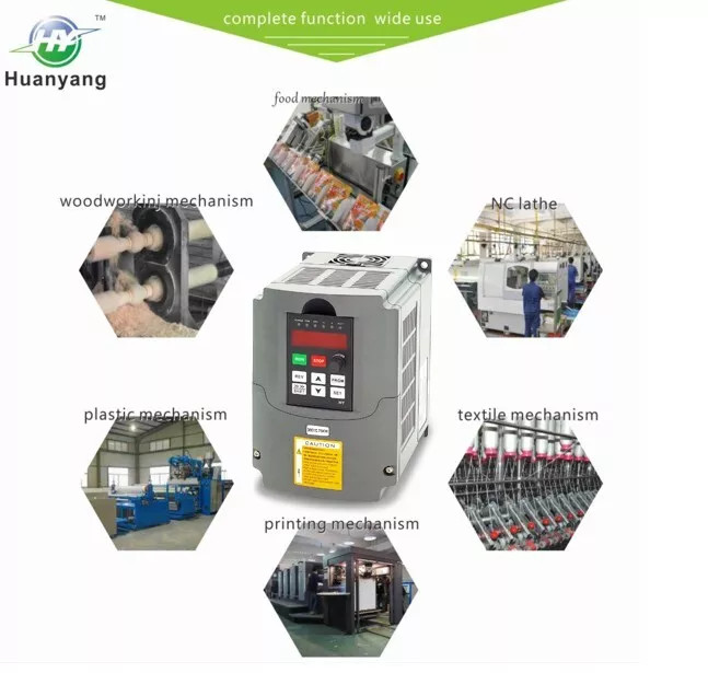Huanyang VFD 220V 4.0kw 5HP Variable Frequency Drive Inverter Convert for Motor