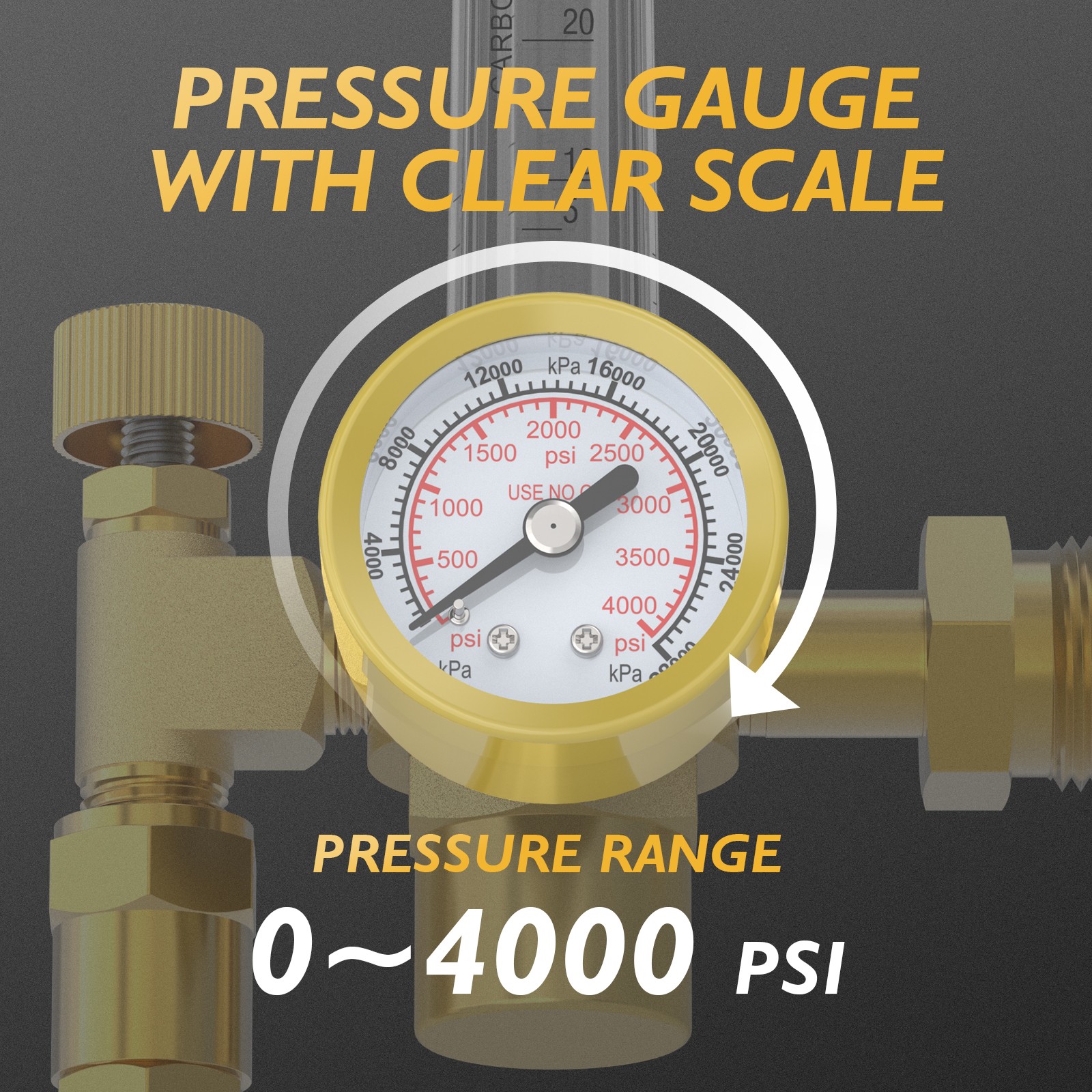 Pre-owned MIG TIG Welding Gas Regulator CO2 Argon Flow Meter Gauge Heavy Duty