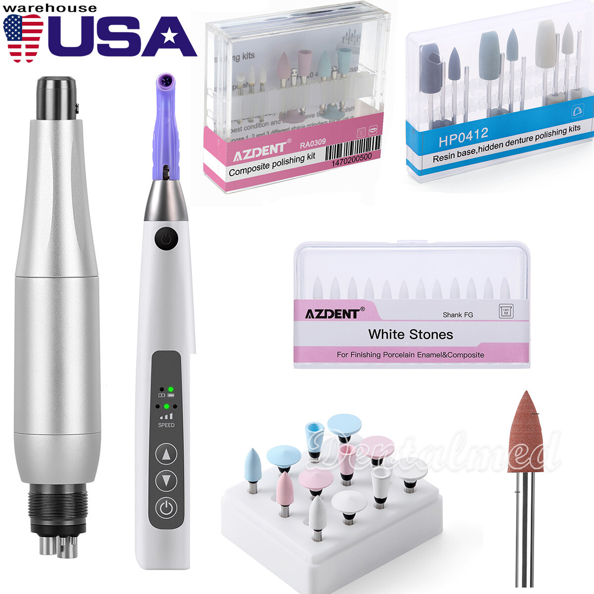 Dental Cordless Hygiene Air Motor Prophy Handpiece /Composite Polishing Set