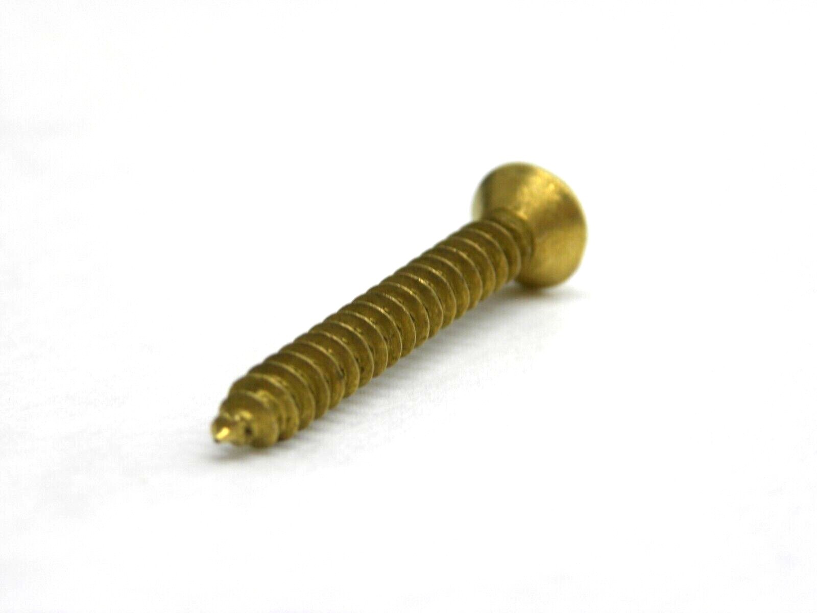 25, 50, or 100 Pieces! Oval Head Phillips #8 x 1-1/4″ Wood Screws Bright Brass