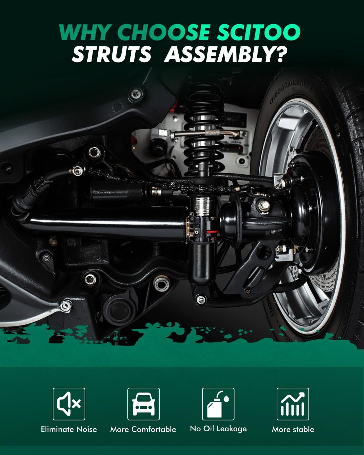 Front and Rear Struts Assembly 4pcs for Raider 2006-2009