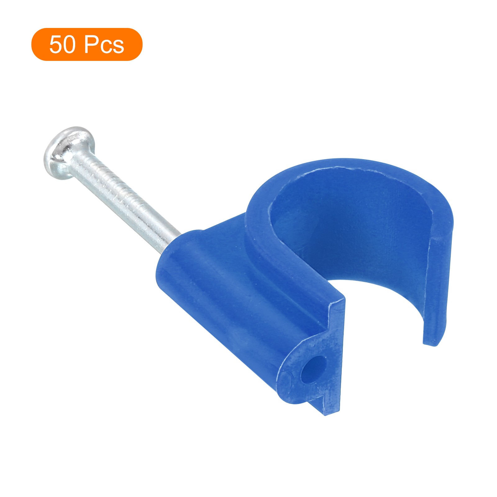 50Pcs Cable Wire Clips, Nail in Cable Clips 16mm/0.63″, Blue