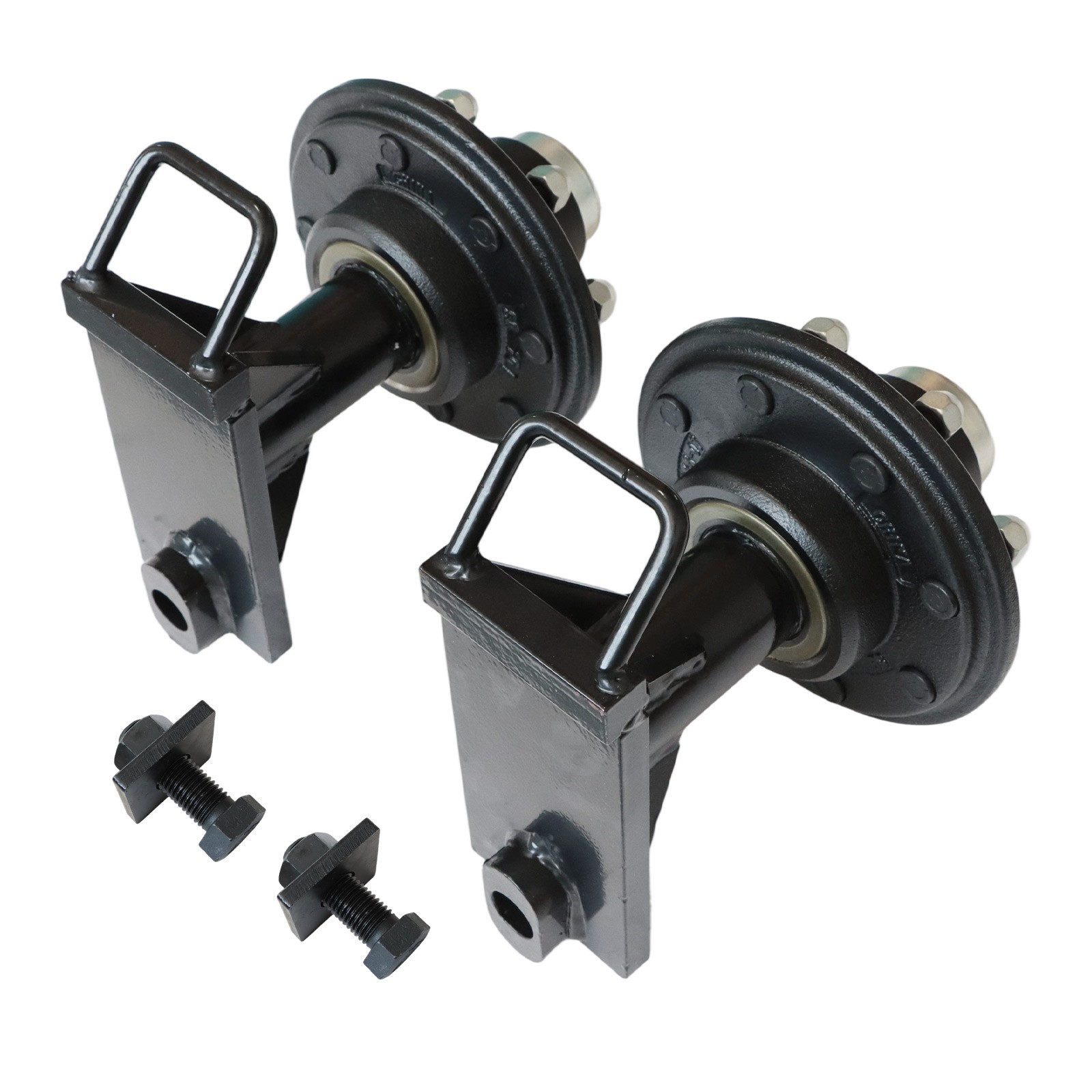 NEW 8 x 6.5 Lug 9000LB Shipping Container Wheels Bolt-on Spindle Kit (Pair)