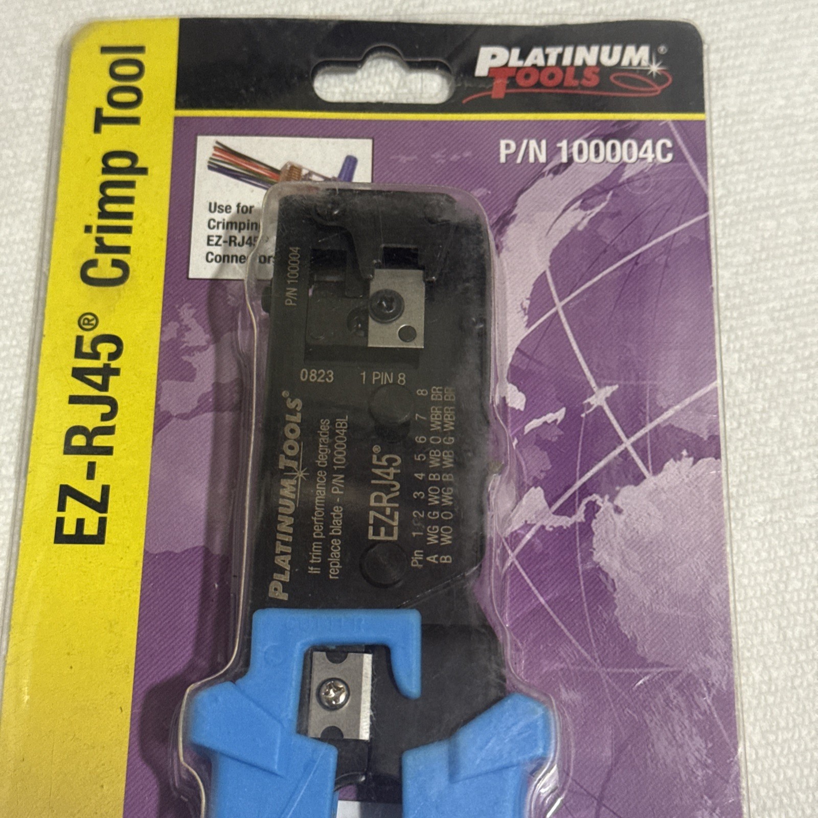 Platinum Tools® 100004C EZ-RJ45® Crimp Tool, Cat 5/5e, Cat6, RJ-11, RJ-12, RJ-45