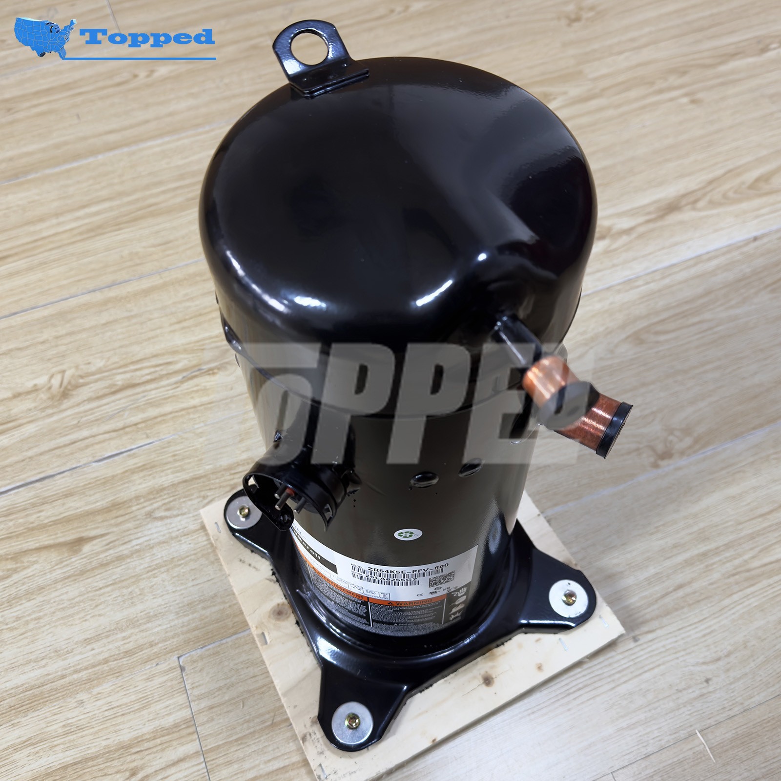 New Scroll Compressor 208-230V 3PH 4.5 Tons R-22 for Copeland ZR54K5E-PFV-800