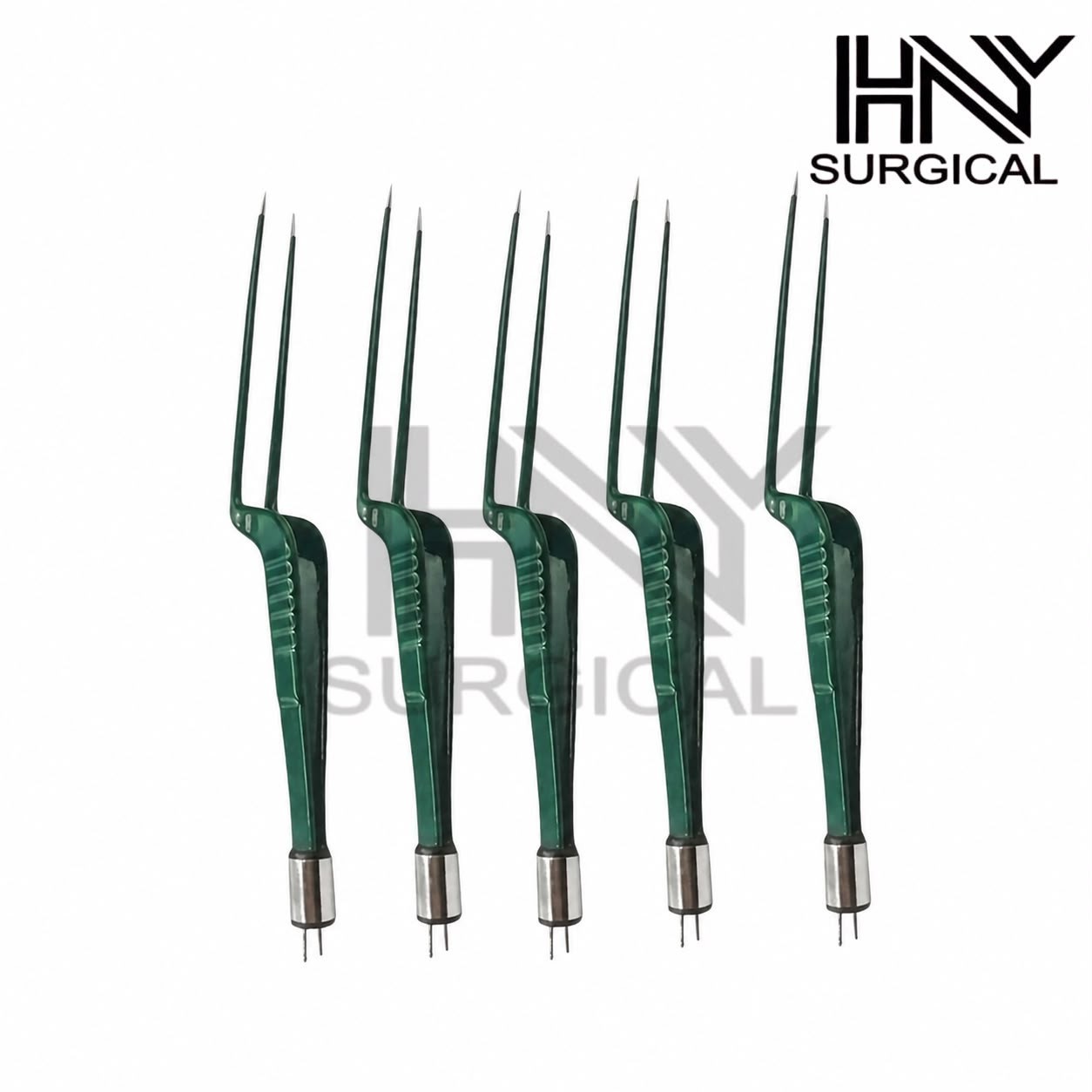 Reusable Non-Stick Bayonet Bipolar Forceps 8″ Green Electrosurgery Instruments