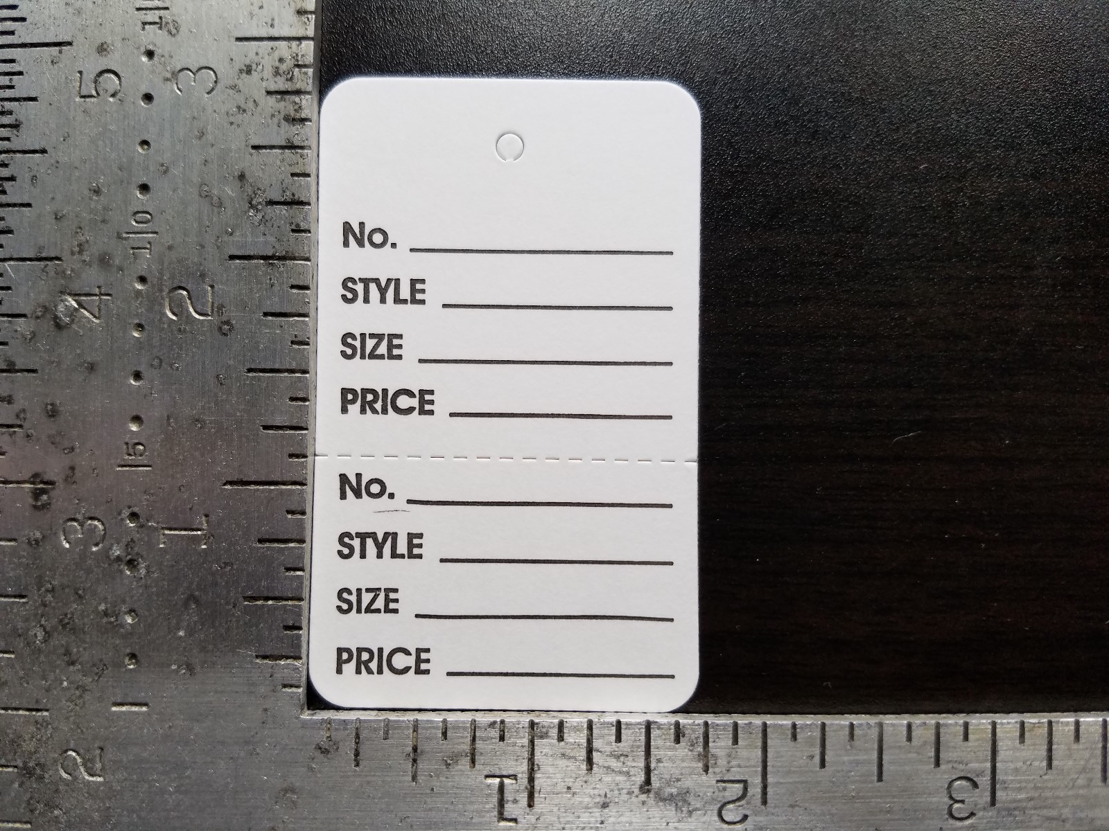 White Garment Tags Perforated 2 Part Unstrung Merchandise Price Coupon Large