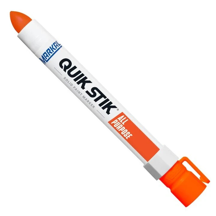 Markal 61071 ORANGE Quik Stik® Marker – Fast Drying, PAINT MARKER (12PK)