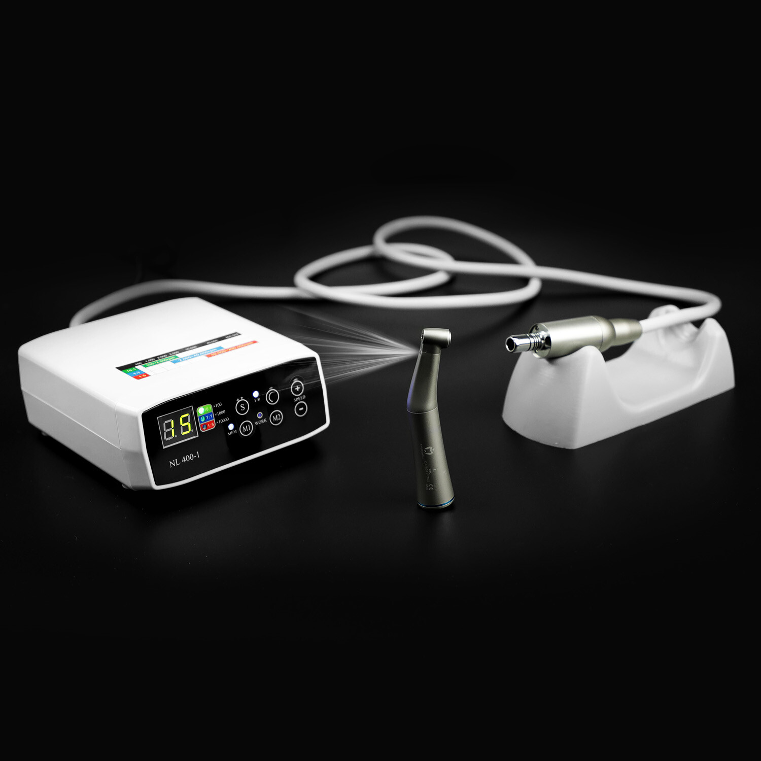 CICADA Dental Electric Motor + 1:1 + 1:5 Fiber Optic Handpiece Contra Angle