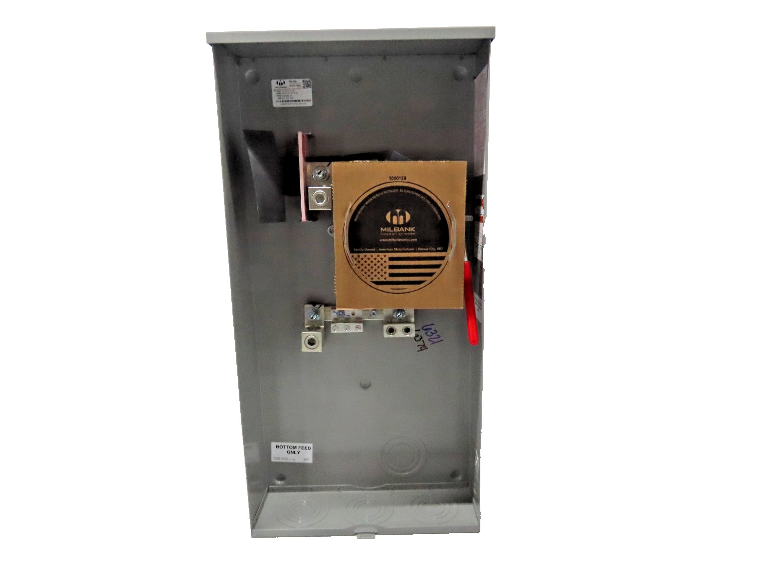 MILBANK #1098583 U1797-O-K3L-K2L METER BOX 320 Amp 4T-RL-BYPS UG