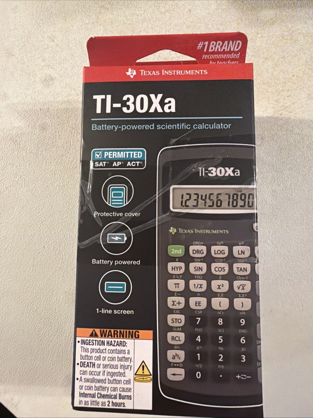 Brand New Texas Instruments TI-30Xa Scientific Calculator Battery Powered