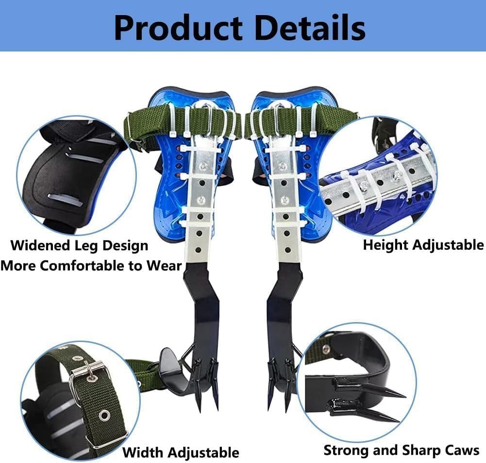 Tree Climbing Spikes Set, Adjustable Tree Climbing Gear Tree Climbing Tool with