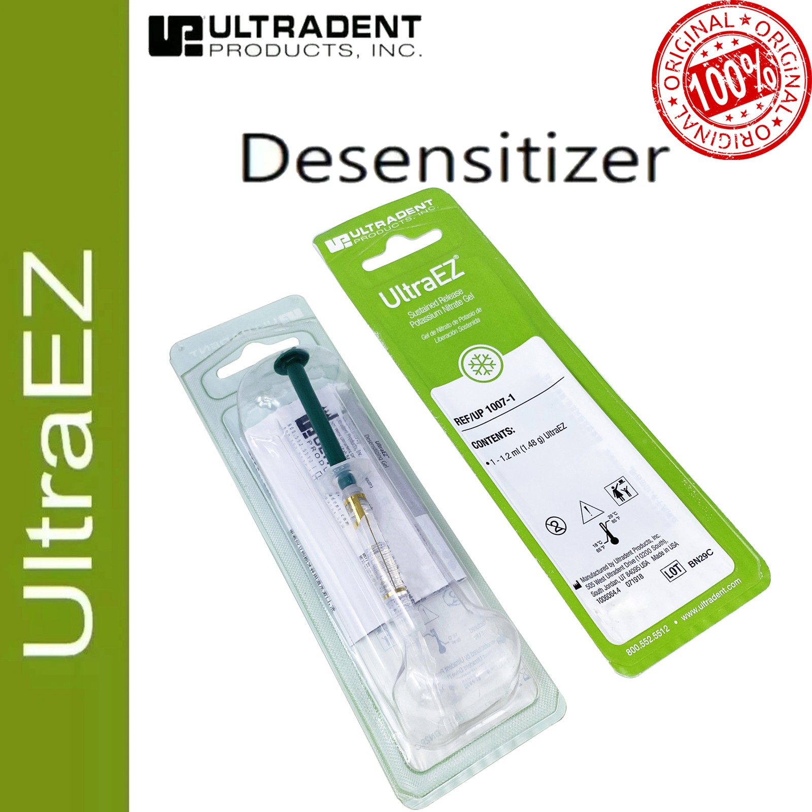 Ultradent UltraEZ Desensitizing Gel Dental Desensitizer Tooth Sensitivity 4×1.2