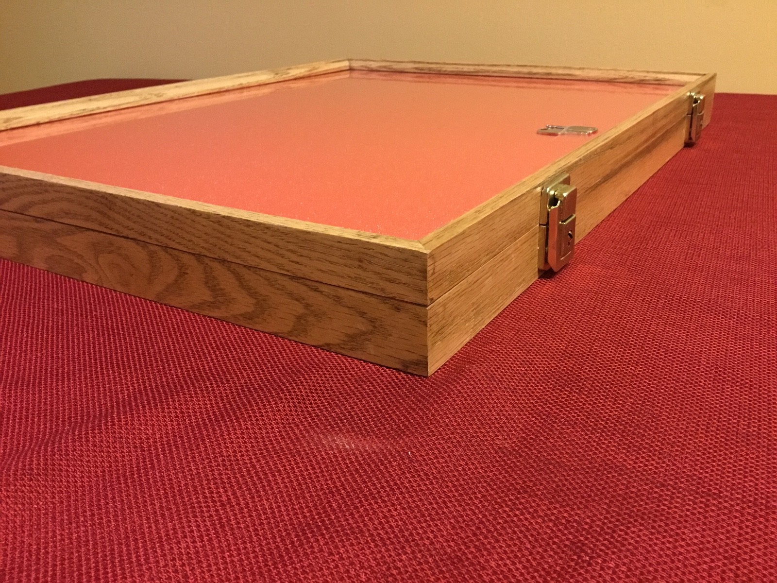 Oak Wood Display Case 18 x 24 x 2 for Arrowheads Knifes Collectibles & More
