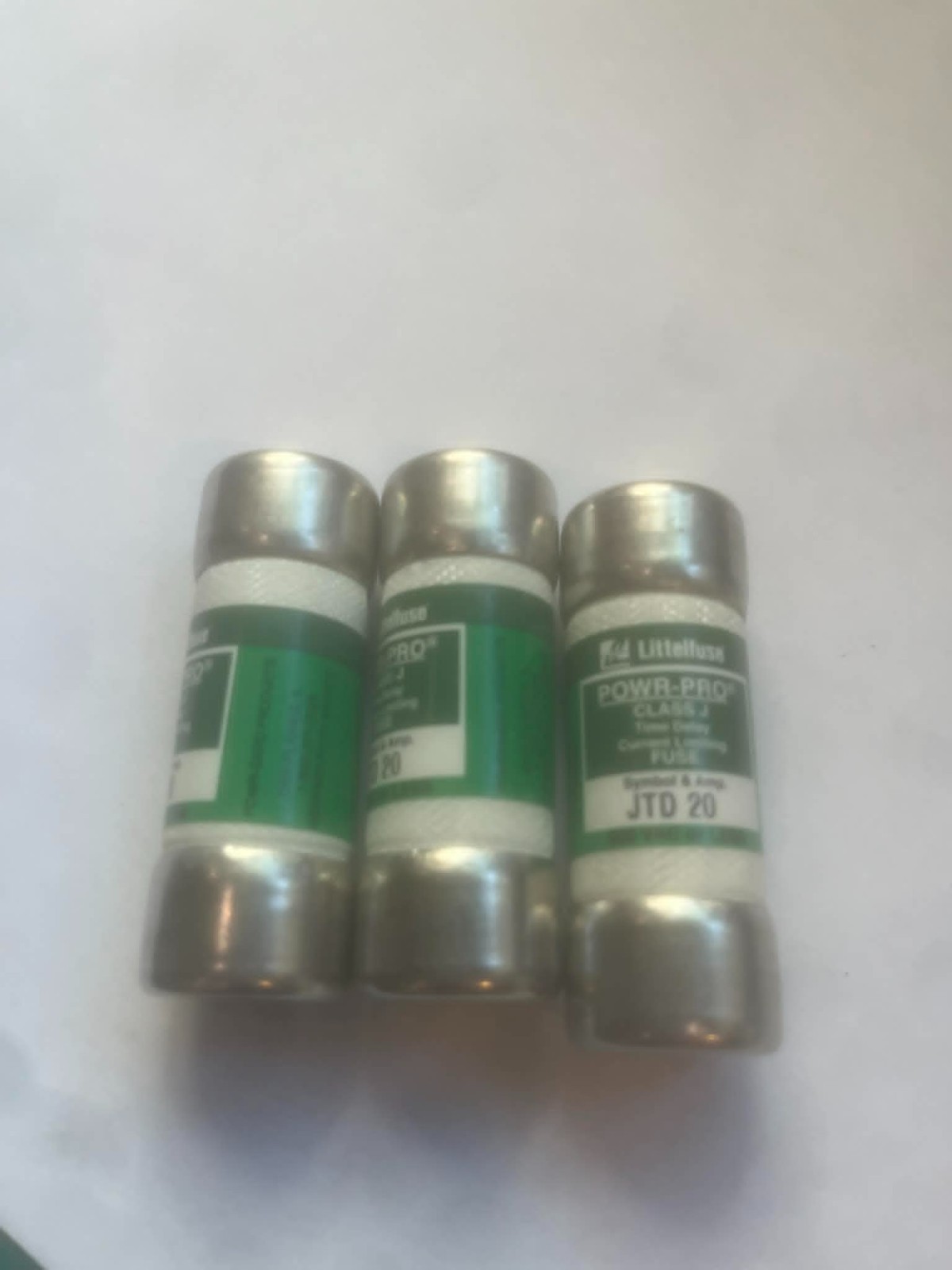 Lot of 10, Littelfuse JTD 20 ID Class J Time-Delay Fuse 20A 600VAC 300VDC New