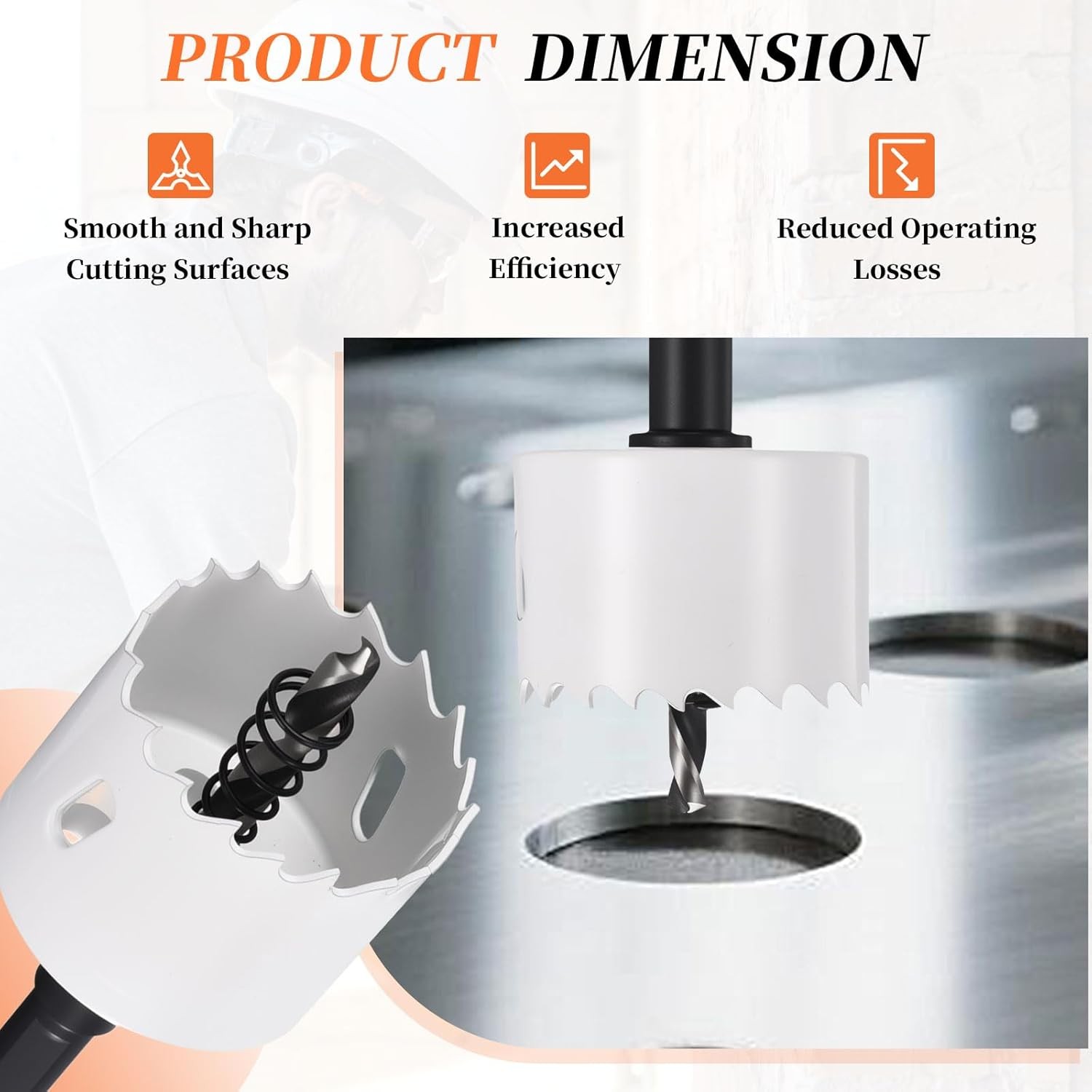METALLIXITY Bi-Metal Hole Saw 1-15/16″, M42 HSS Circular Head 49mm Hole Cutter w