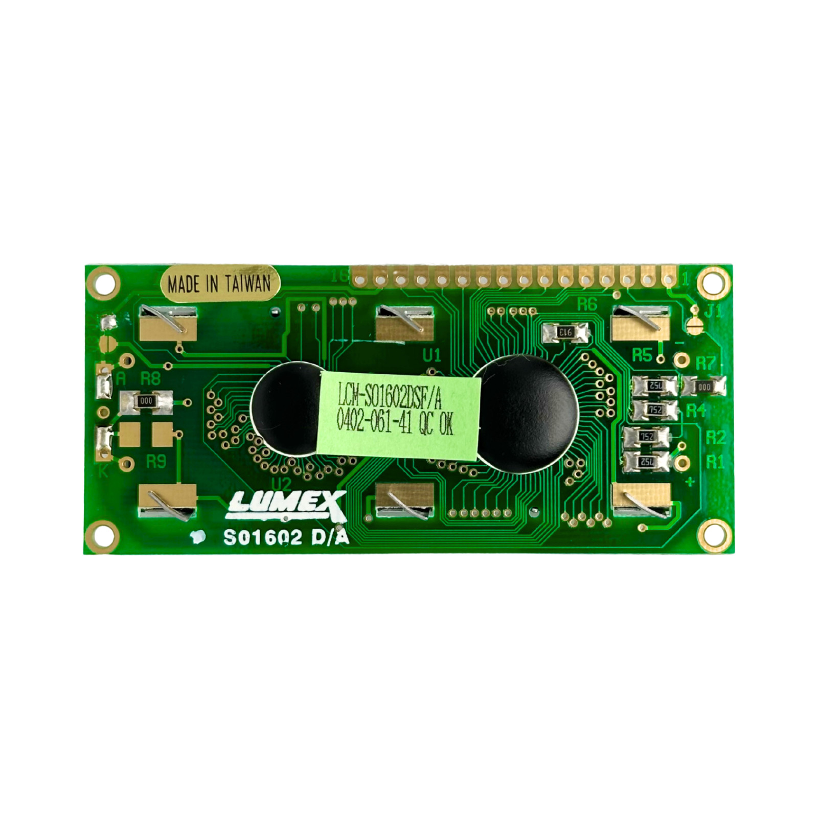 Lumex SO1602 D/A 16×2 LCD Display Module Green Backlight HD44780