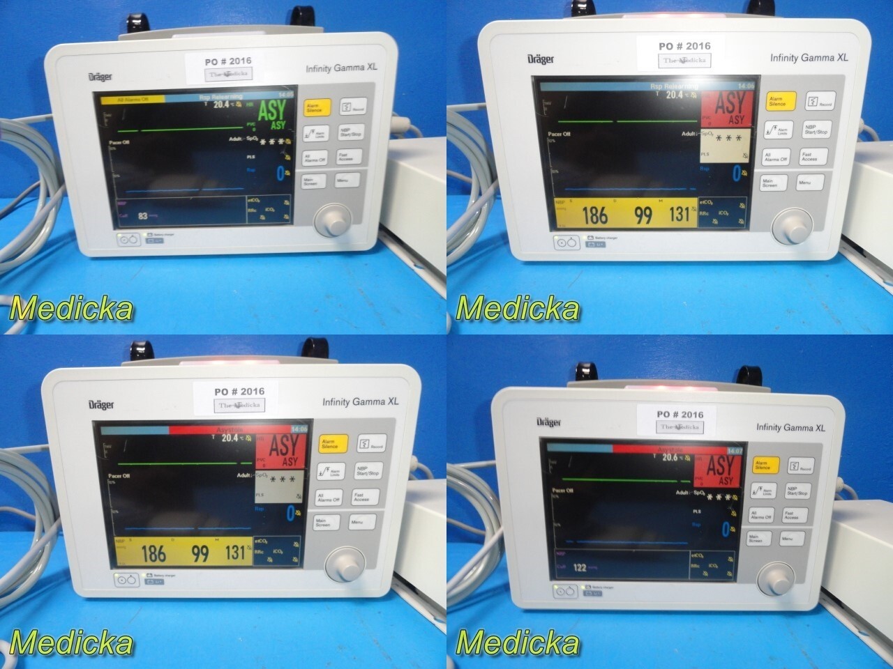 Siemens Infinity Gamma XL Monitor (CO2,NBP,SPO2,ECG,TEMP) W/ PSU & Leads ~ 37180