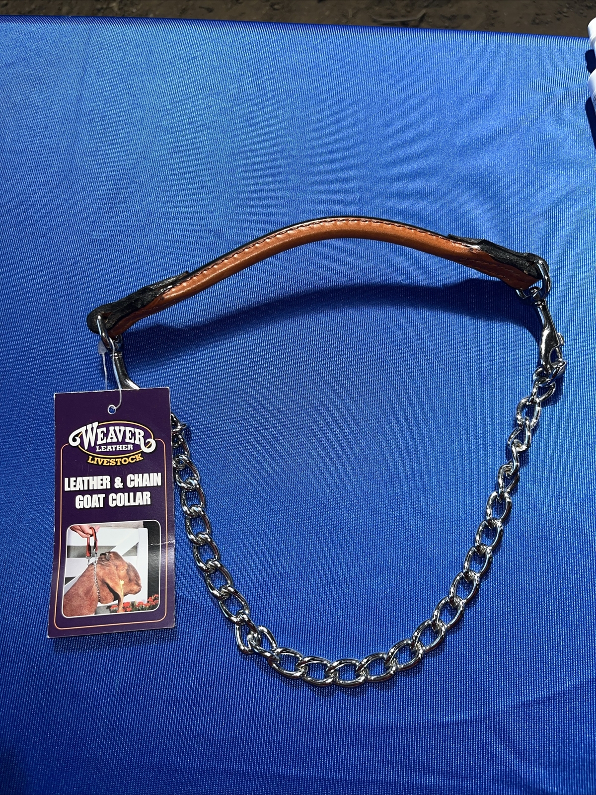 Weaver Leather Livestock 26” Leather & Chain Goat Collar