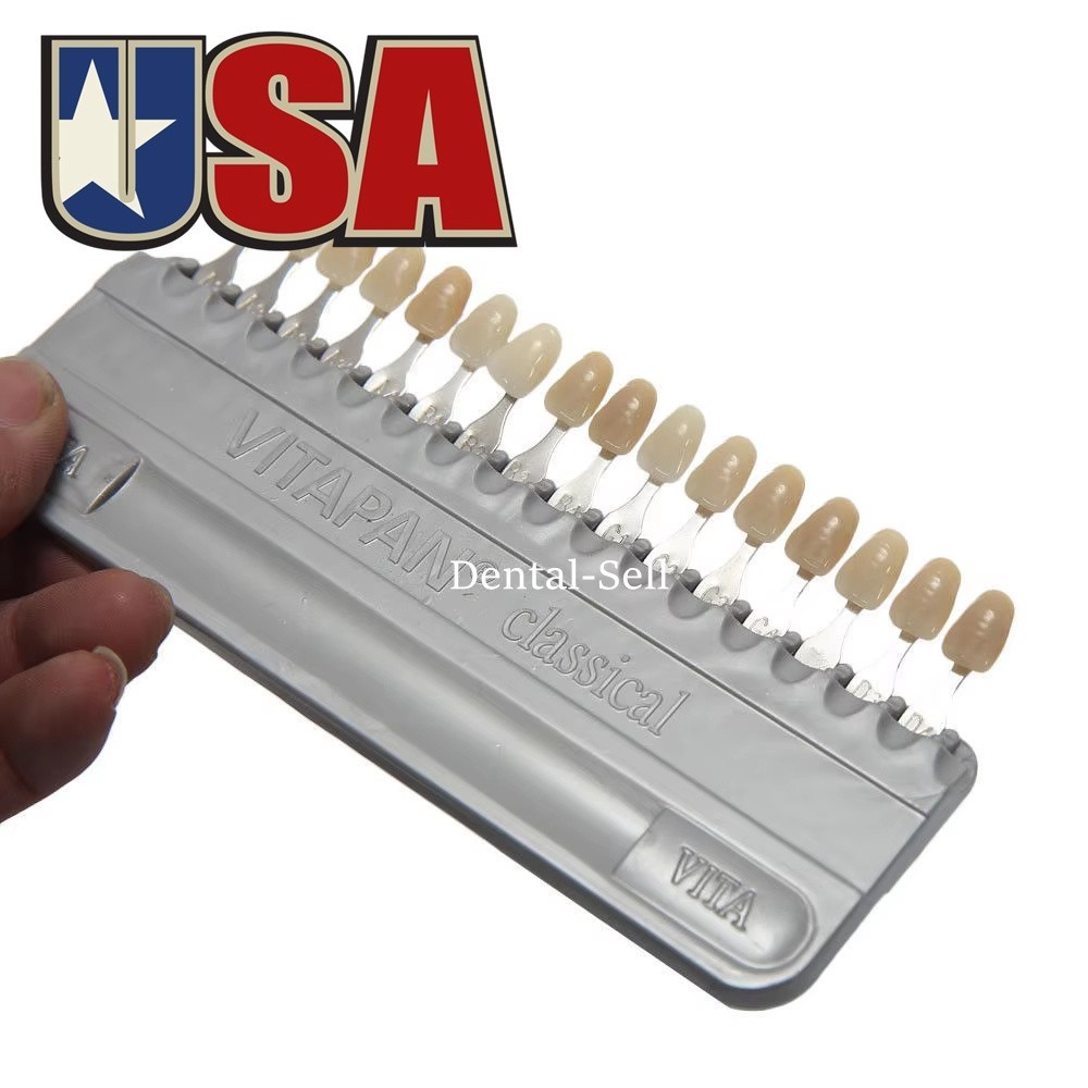 16 Colors Shade Guide Porcelain Dental VITA Classical A1-D4 Whitening Comparison