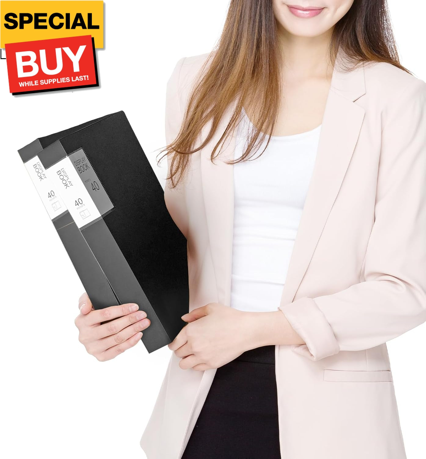 6 Pack 8.5×11 Inch Portfolio Folder Binder with Plastic Sleeves, 40 Pockets