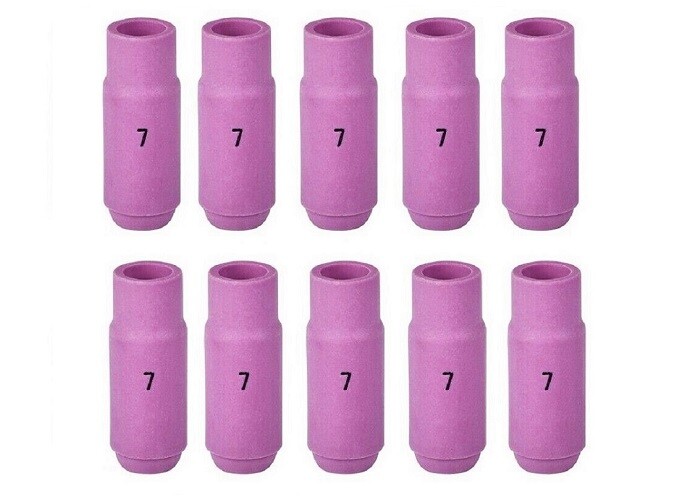 TIG Ceramic Cup 10N47 #7 Welding ALUMINA Nozzle 7/16″ Fits TIG 17, 18, 26 Qty 10