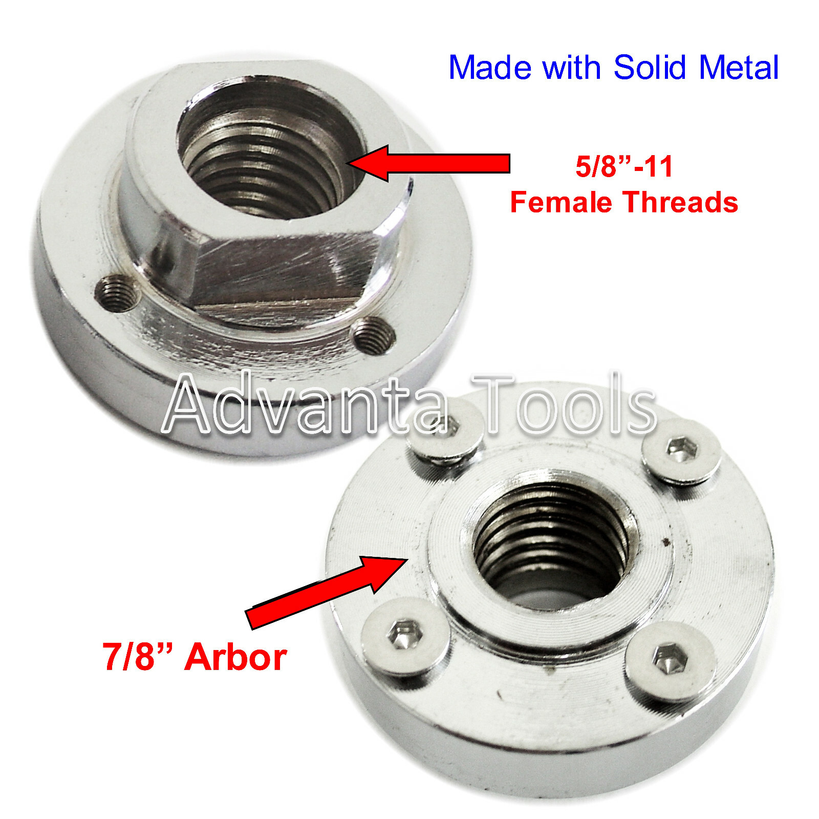 Metal Flush Mount / Cut Adapter for Blade with 7/8”/4 Hole Arbor