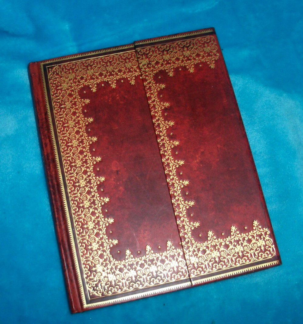 2 Journal / Diary (PAPER BLANKS Mahogany Gold) + (PUNCH STUDIO Purple Peacock)
