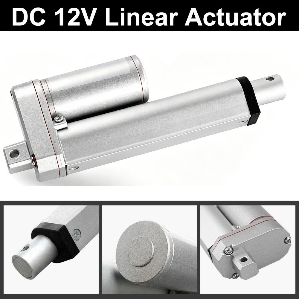 450mm 18″ In Stroke Linear Actuator DC12V 220lbs Max Lift W/ Brackets Heavy Duty