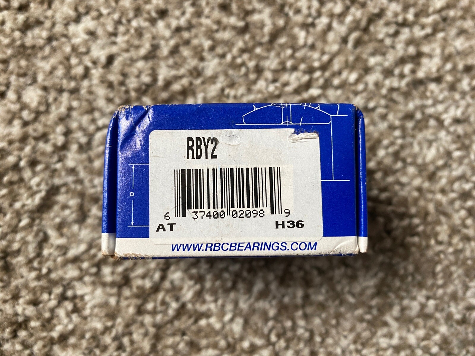 RBC Bearings Cylindrical Roller Cam Follower Yoke RBY2 NEW