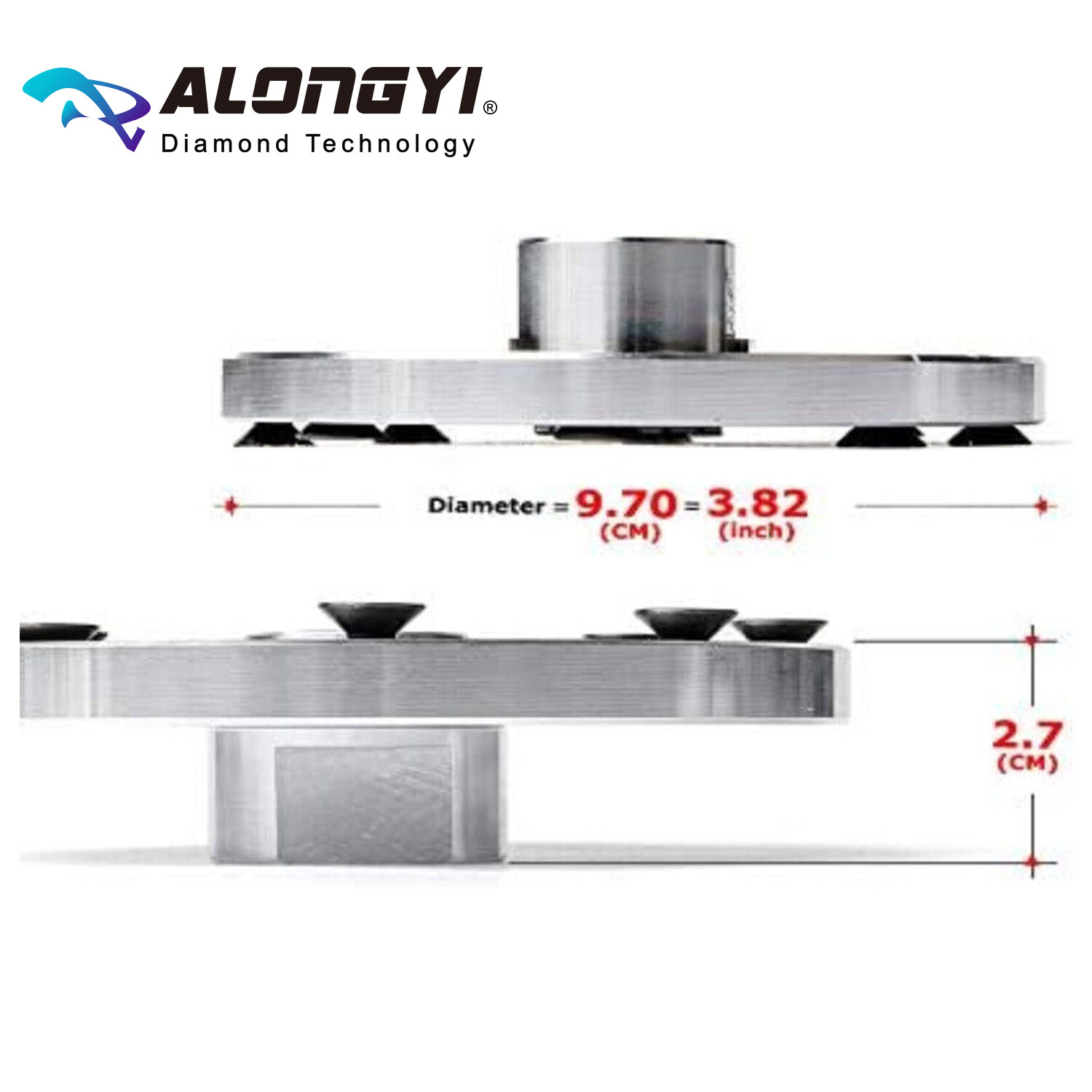 ALONGYI 3.8″ Flush Mount Adapter Flange for Diamond Saw Blades(5/8-11 or M14)