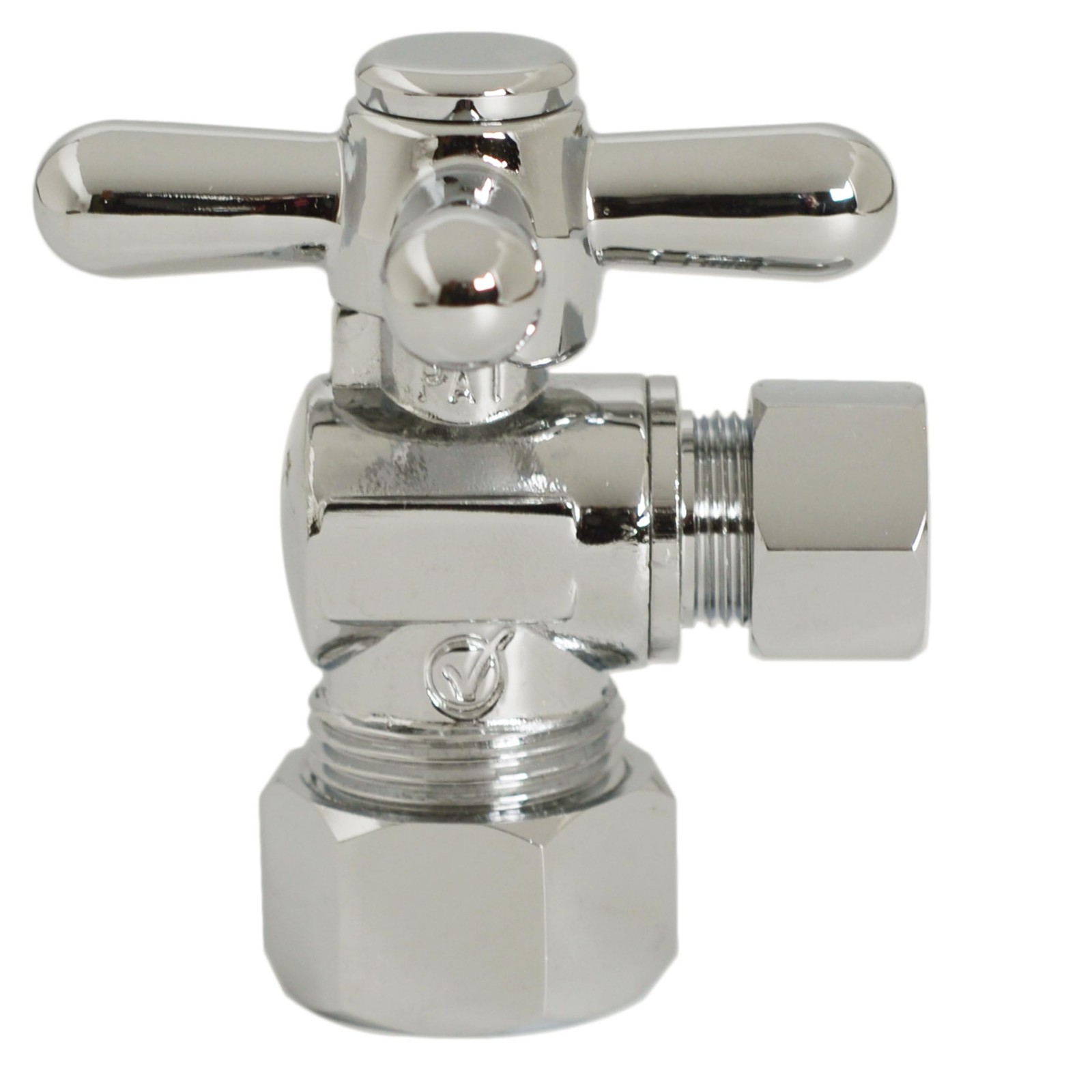 Westbrass D105Bx-05 1/4-Turn Cross Handle Angle Stop Shut Off Valve 5/8 Od X