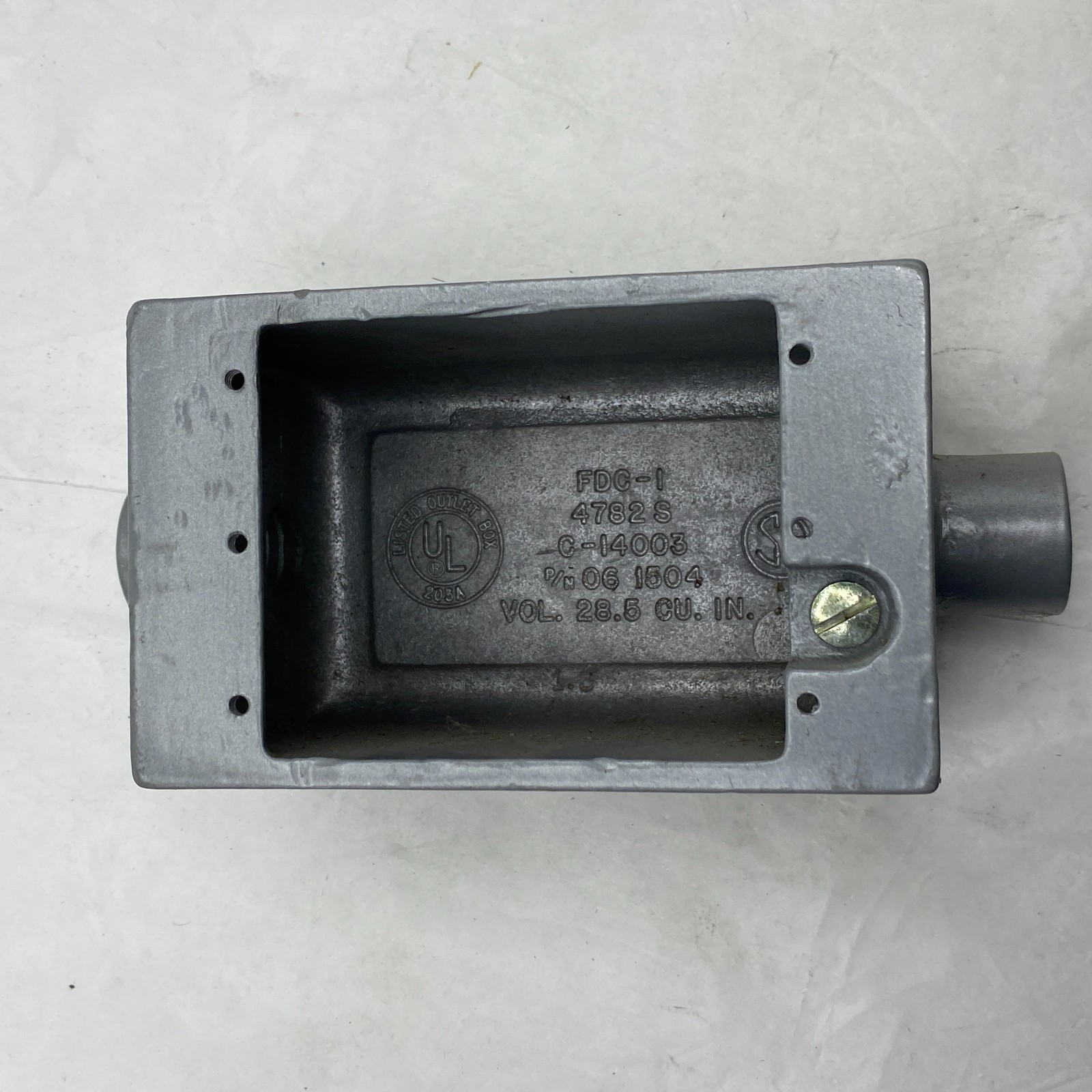 KILLARK FDC-1 ELECTROLET OUTLET BOX CONDUIT 4782S, C-14003, P/N 061504 FDC1