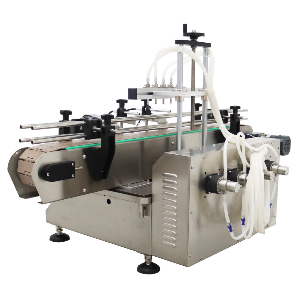 Desktop Four Head Magnetic Pump Filling Machine 4-30Bottles/min 8mm Nozzle