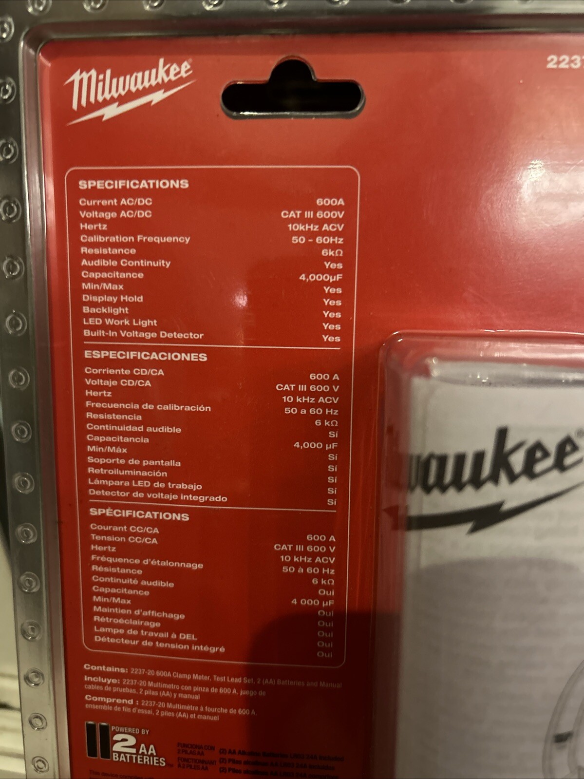 MILWAUKEE (2237-20) 600 Amp AC/DC Digital Clamp Meter HVAC/R New Free Shipping