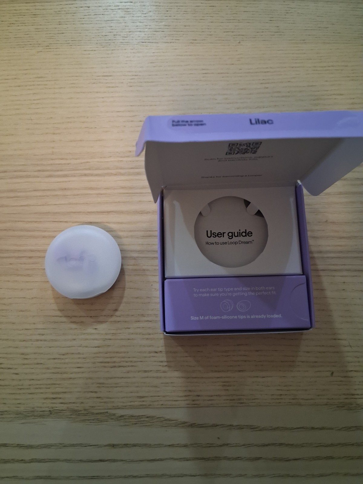 Loop Dream Earplugs Lilac – Silicone/Foam Earplugs for Peaceful Sleep