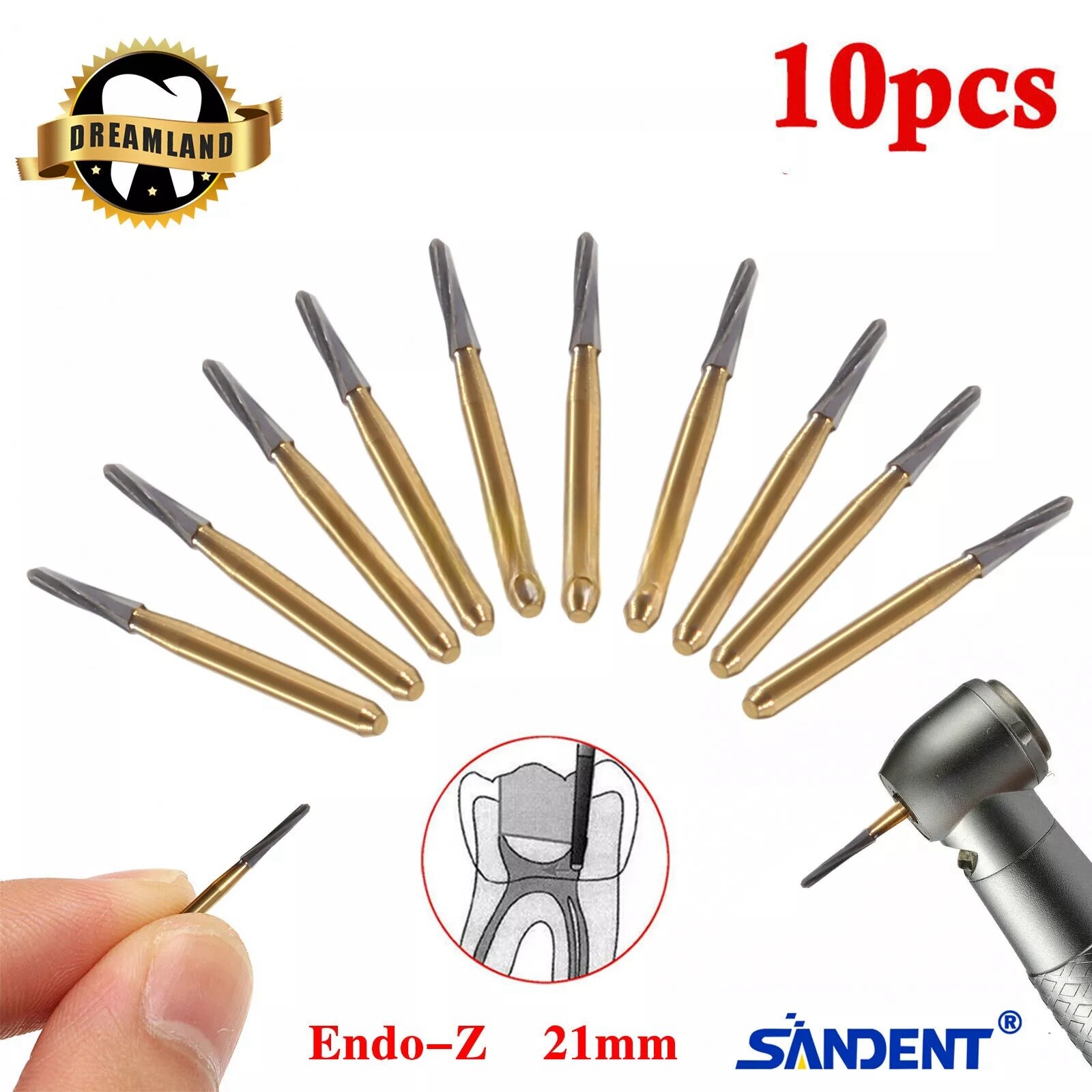 Endo-Z Bur Dental Carbide Tungsten 1.4*21mm/23mm/25mm/28mm Surgical Cutter to
